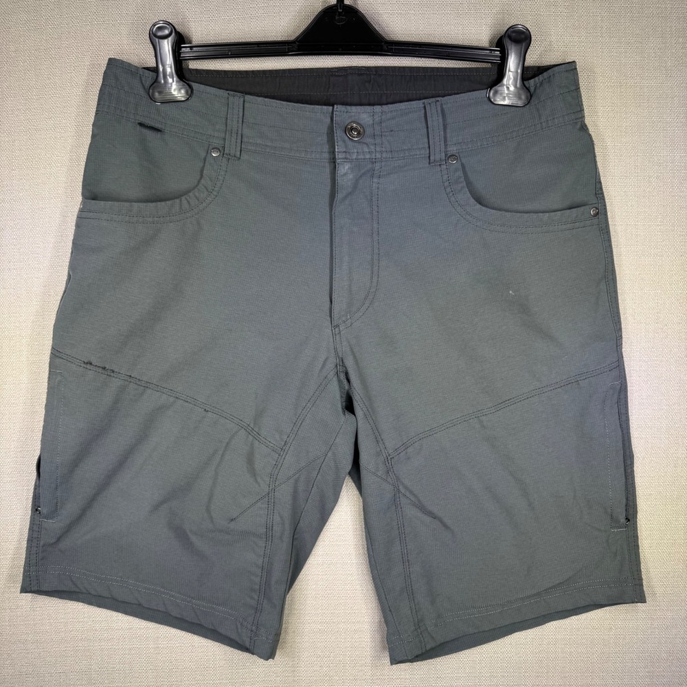 Kuhl Silencr Kargo Shorts Mens 36 Grey Ripstop Hiking Outdoor Cargo Casual
